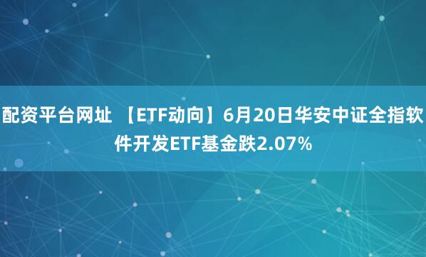 配资平台网址 【ETF动向】6月20日华安中证全指软件开发ETF基金跌2.07%